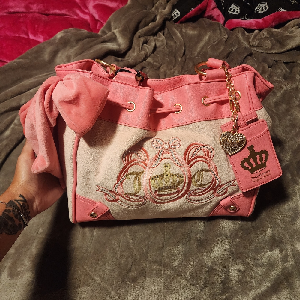 Juicy Couture Pink and Cream Women's Bag